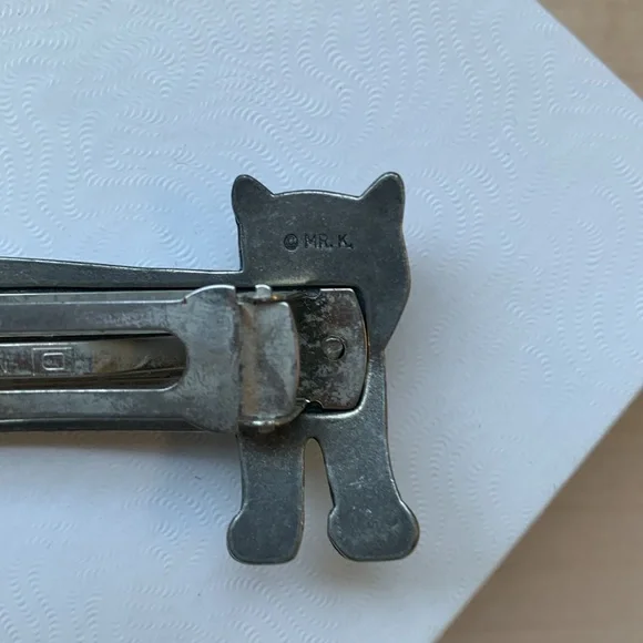🐱Silver Cat Hair Barrette bought in Paris - Picture 3 of 3